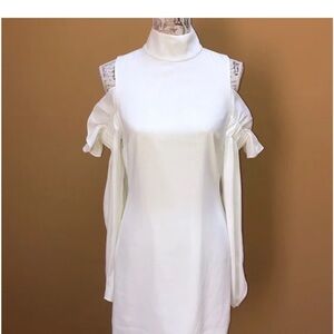 AQ/AQ Azha White Midi Dress 8 NWT